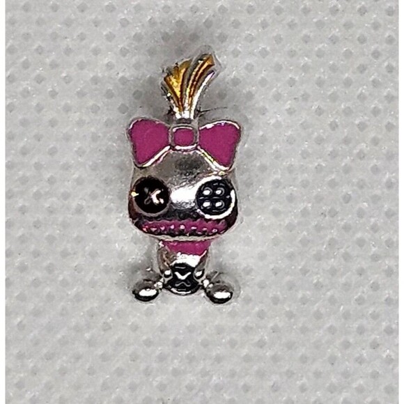 Silvertone And Enamel Scrump Bead Charm Lilo - Picture 1 of 5